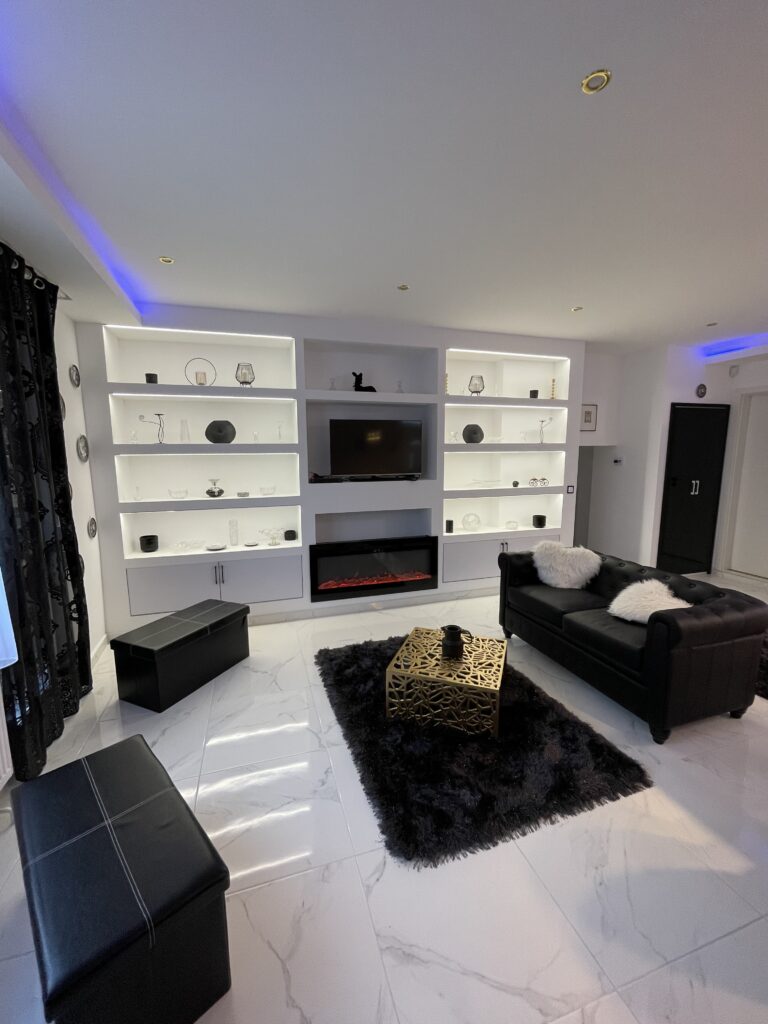 Nappali lakásfelújítás után.